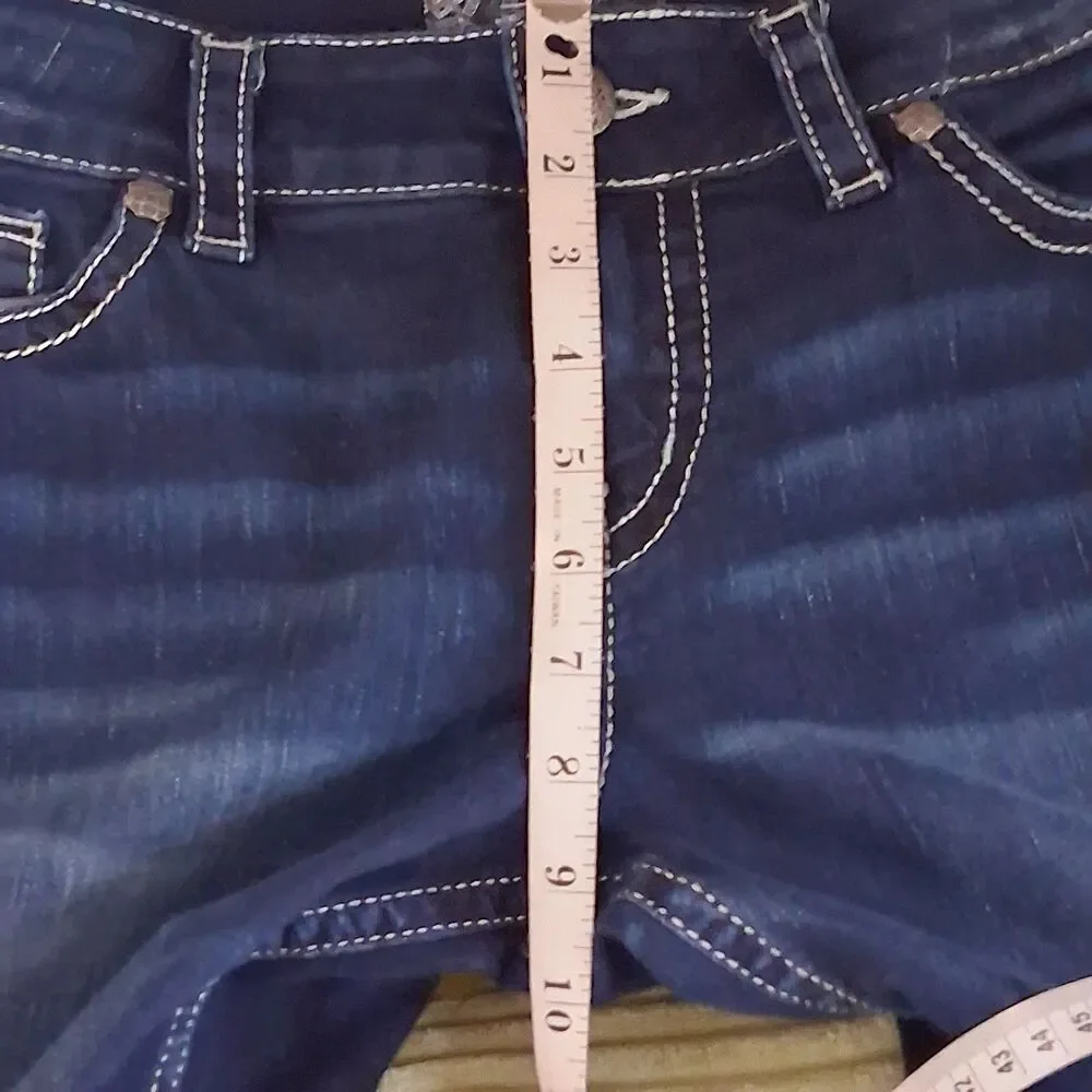 Silver Jeans Co Suki Mid Capri Dark‎ Wash Women's Size 31 Western Glove Works